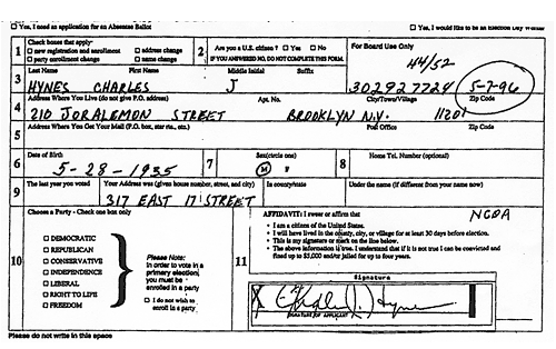 vote card